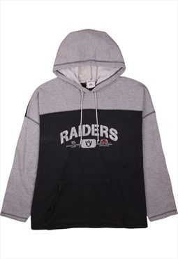 Vintage 90's NFL Hoodie Raiders Pullover Black XXXLarge