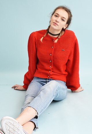 VINTAGE 80'S RETRO MOMS KNIT CARDIGAN
