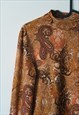 BOHO PAISLEY AUTUMN COLORS BLOUSE 