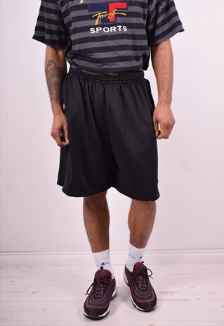 NIKE MENS VINTAGE SHORTS W38 BLACK 90'S