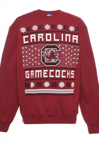 VINTAGE BEYOND RETRO MAROON CHRISTMAS SWEATSHIRT - M
