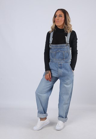 DR MARTENS DENIM DUNGAREES JEANS 90'S UK 12 VINTAGE (EABJ)