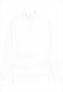 Adidas - White Embroidered Quarter Zip - XLarge