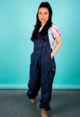 VINTAGE DUNGAREES IN BLUE DENIM