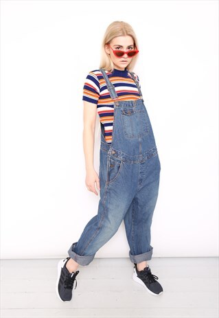 VINTAGE 90S BLUE DENIM DUNGAREES