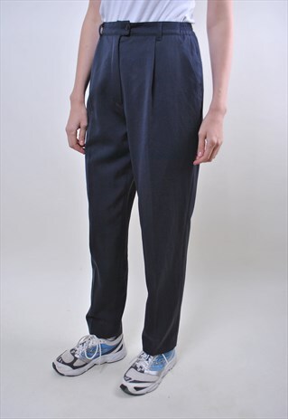 80S WOMAN HIGH WAIST SUIT TROUSERS, VINTAGE MINIMALIST PANTS