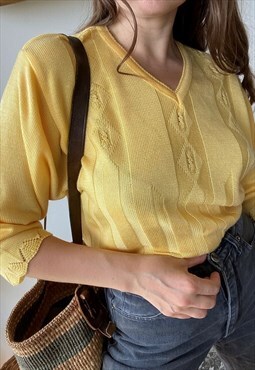Vintage 80s Le Citron textured jumper sweater pullover