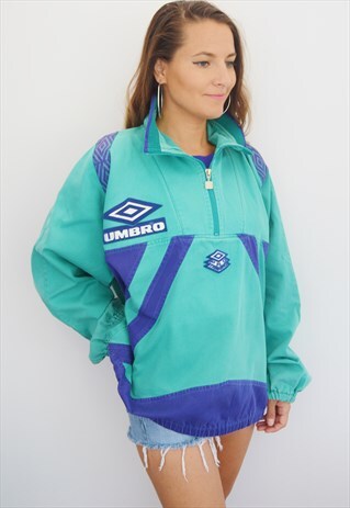 RARE 80'S UMBRO 1/4 ZIP VINTAGE SWEATSHIRT