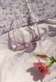 LILAC ROUNDED RECTANGLE 90S LOOK SUNGLASSES