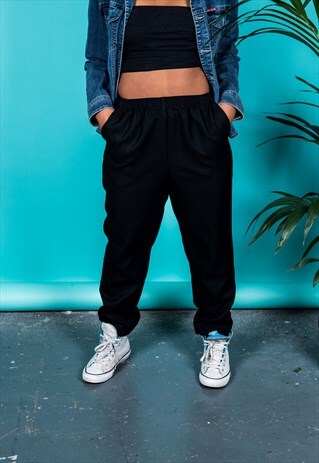 VINTAGE 1990S HIGH-WAISTED TROUSER IN BLACK