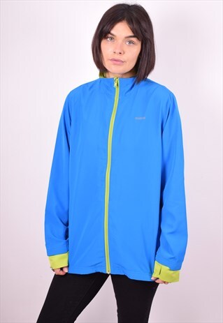 REEBOK WOMENS VINTAGE TRACKSUIT TOP JACKET MEDIUM BLUE 90'S