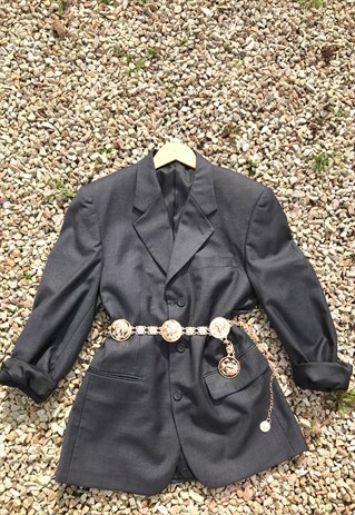 VINTAGE 90'S BOYFRIEND OVERSIZED BLAZER DRESS