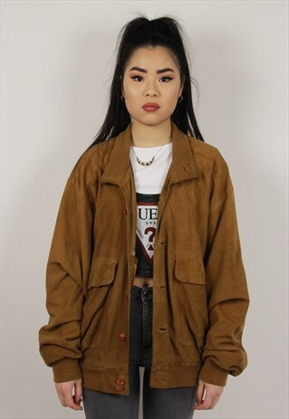 VINTAGE 90'S SUEDE BOMBER JACKET