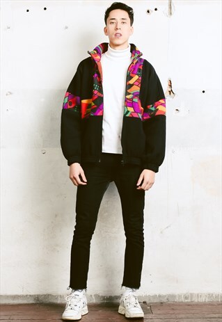 VINTAGE 80S MEN FLEECE JACKET