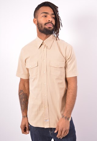 VINTAGE C.P. COMPANY SHIRT SHORT SLEEVE KHAKI