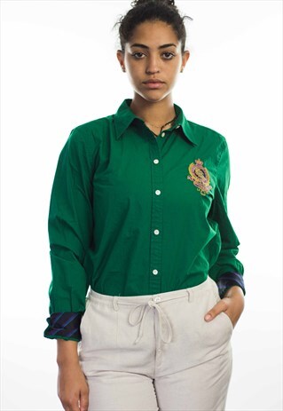 VINTAGE POLO RALPH LAUREN LOGO SHIRT 90S XL 6.8