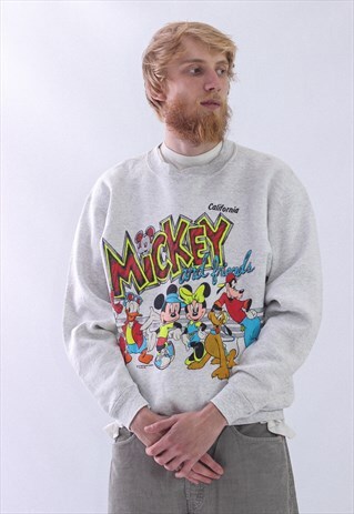 VINTAGE MENS DISNEY MICKEY MOUSE BIG LOGO SWEATSHIRT