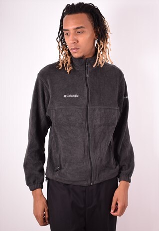 COLUMBIA MENS VINTAGE FLEECE JACKET MEDIUM GREY 90S