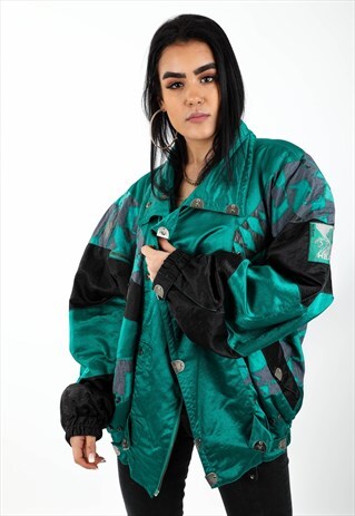 VINTAGE HEAD PATTERNED PUFFER JACKET NJ27