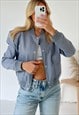 JUSTYOUROUTFIT CROPPED CARGO BOMBER JACKET GREY