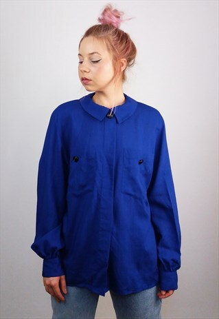 PETER HAHN VINTAGE 80'S PURE WOOL SHIRT / BLOUSE