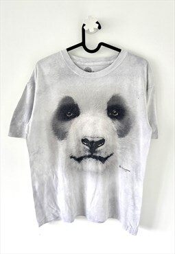 The mountain panda white tie dye nature t-shirt small 