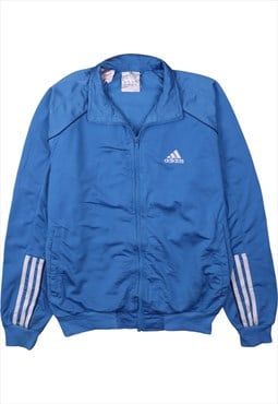 Vintage 90's Adidas Sweatshirt Sportswear Full Zip Up Blue