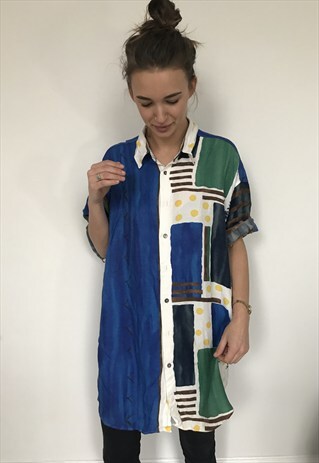 PATTERNED OVERSIZED RETRO VINTAGE UNISEX FESTIVAL SHIRT