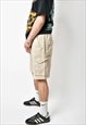 VINTAGE MEN CARGO SHORTS BEIGE HIKING 90S 80S TOURIST SAFARI