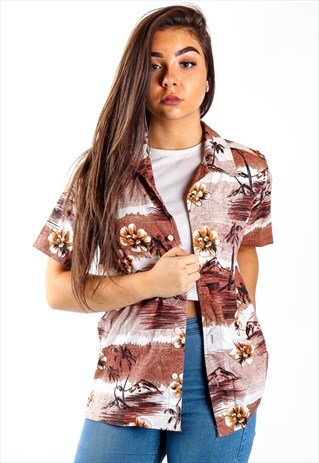 VINTAGE H&M PATTERN SHIRT S545
