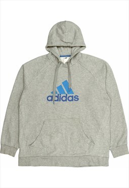 Adidas 90's Spellout Pullover Hoodie XLarge Grey