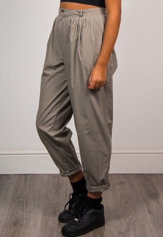 VINTAGE 90'S HIGH WAIST TAPERED TROUSERS