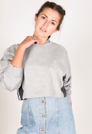 VINTAGE 90S USA CROP SWEATSHIRT / R428