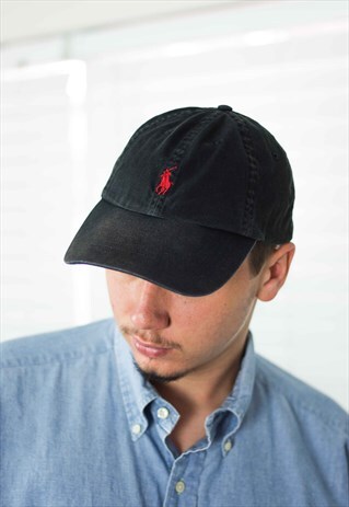 VINTAGE POLO RALPH LAUREN BASEBALL CAP HAT LOGO 90S X 3.3
