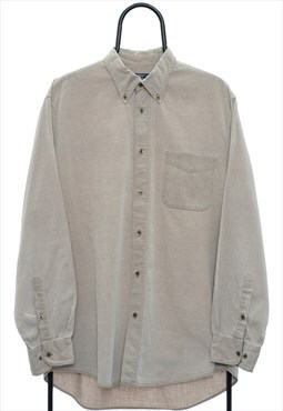Vintage New Man Cream Long Sleeved Shirt Mens