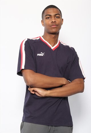 VINTAGE PUMA LOGO T-SHIRT BLUE