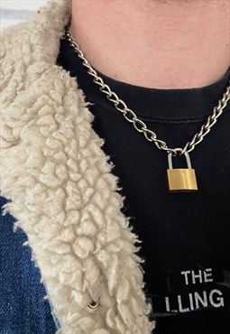 Thin Padlock Necklace Chain