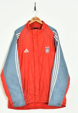 Vintage  Adidas Bayern Munich Coat Red XXLarge