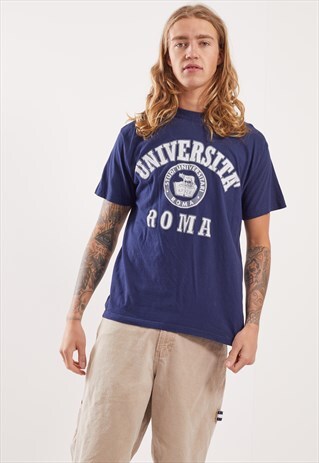 VINTAGE UNIVERSITA' ROMA GRAPHIC T-SHIRT