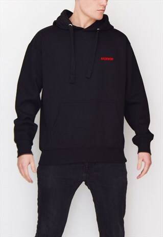 BLACK RAWWW (RED) HOODIE