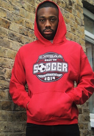 RED SOCCER HOODIE