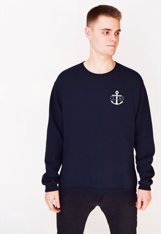 NAVY V.L.N.S ANCHOR (WHITE) SWEATSHIRT