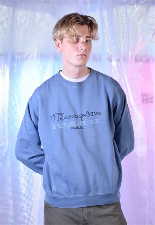 VINTAGE CHAMPION BLUE SWEATSHIRT