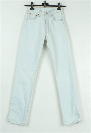 501 W26 L32 Straight Jeans Denim Trousers Button Fly Pants
