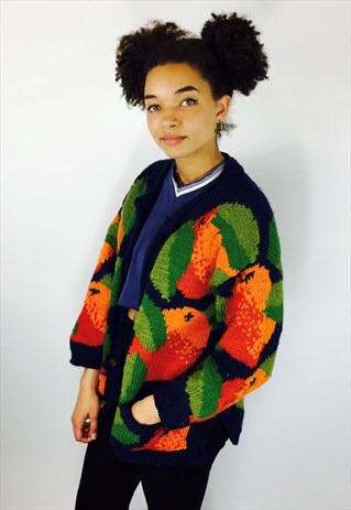 GORGEOUS FESTIVAL BOHO KNITTED ORANGES CARDIGAN