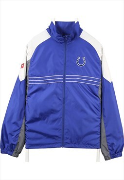 Vintage 90's Reebok Windbreaker Jacket NFL Colts Zip Up Blue