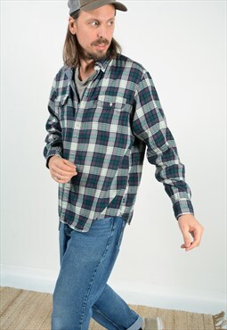 Vintage Nautica 90s Shirt heavy Flannel Checked Grunge