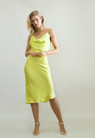 LIME MIDI - SATIN