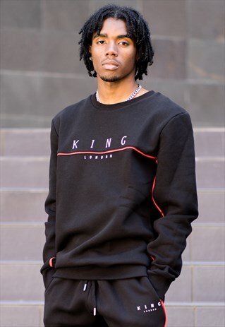 TENNYSON TRACKSUIT SWEATSHIRT - BLACK