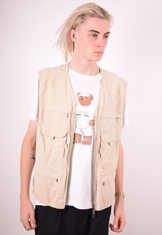 THE NORTH FACE MENS VINTAGE GILET XL GREY 90S